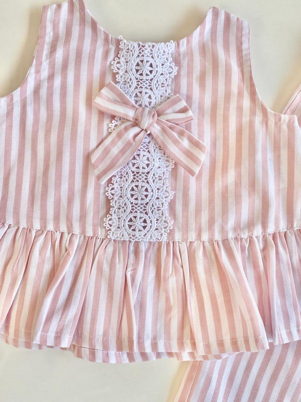 Conjunto Aitana- Rosa Rayas Cod.675