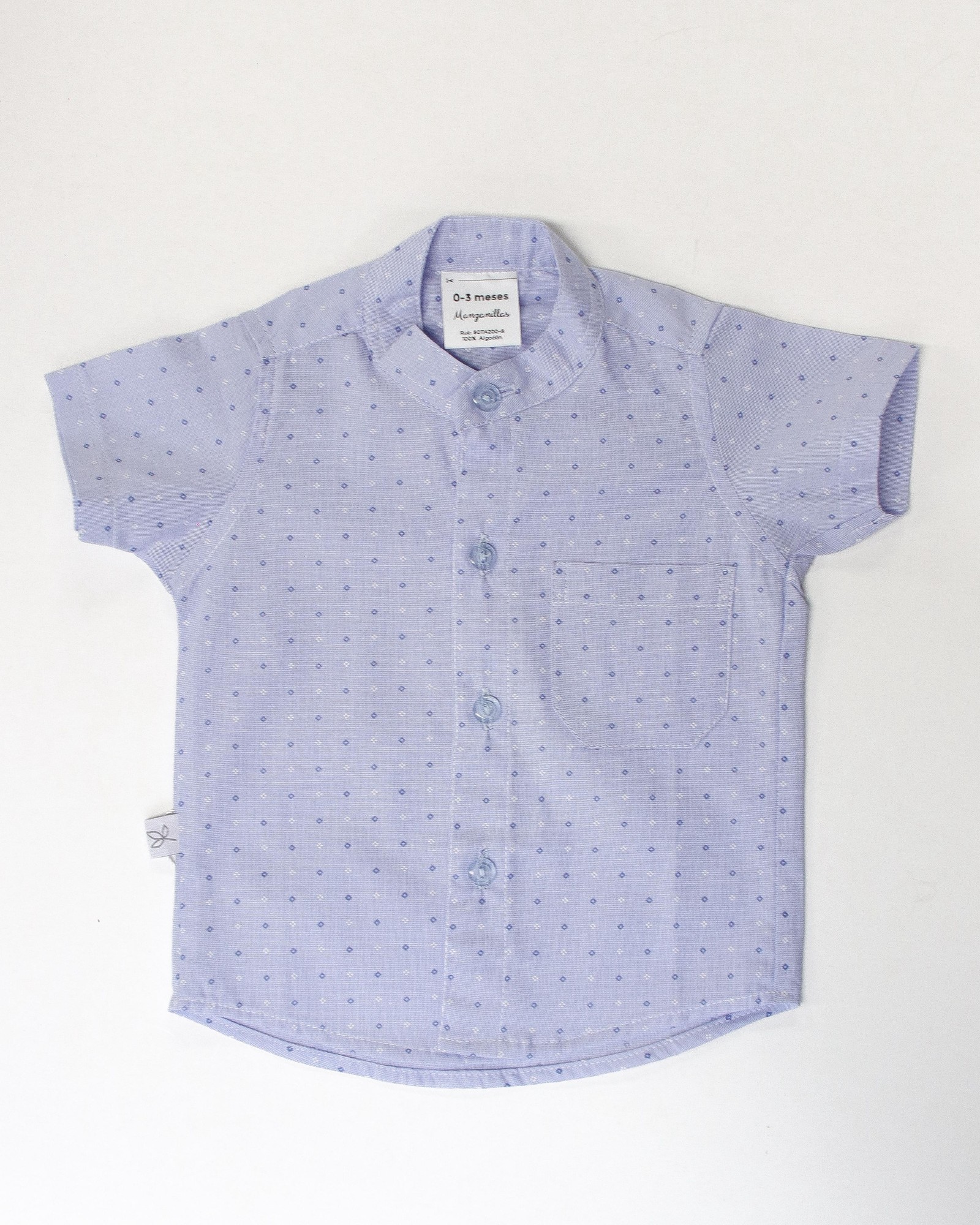 Camisa Hernandarias-Celeste Rombo Azules y Blancos. Cod.618