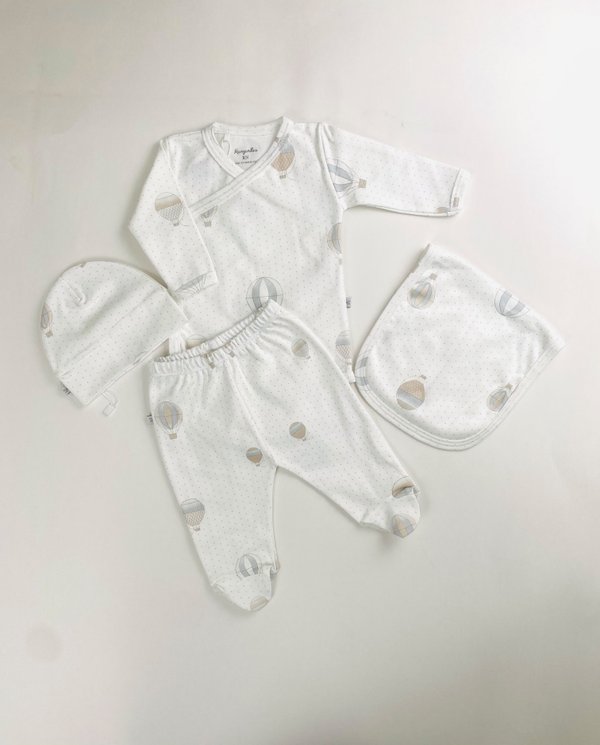 Conjunto Body La Rioja- Globos Motas Grises. Cod.688