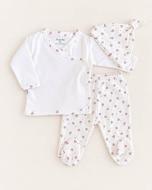 Conjunto Moscu- Corazones y Puntos Nena Cod.325  