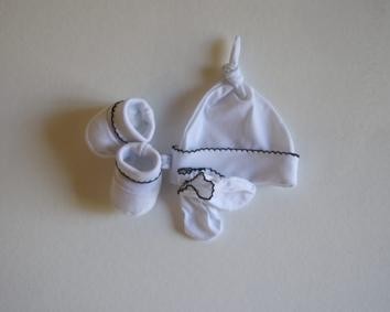 Kit de Gorro Blanco C/Picueta  Erevan- Azul Cod.1168 