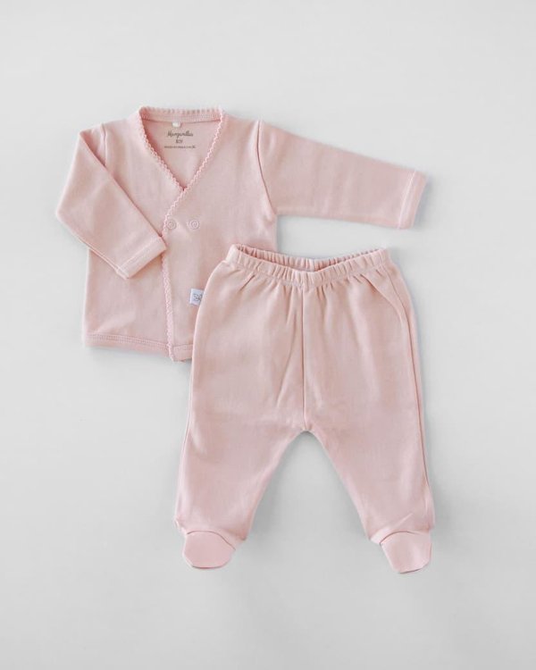 Conjunto de Batita + Patita Pamplona- Rosa Viejo. Cod.1177
