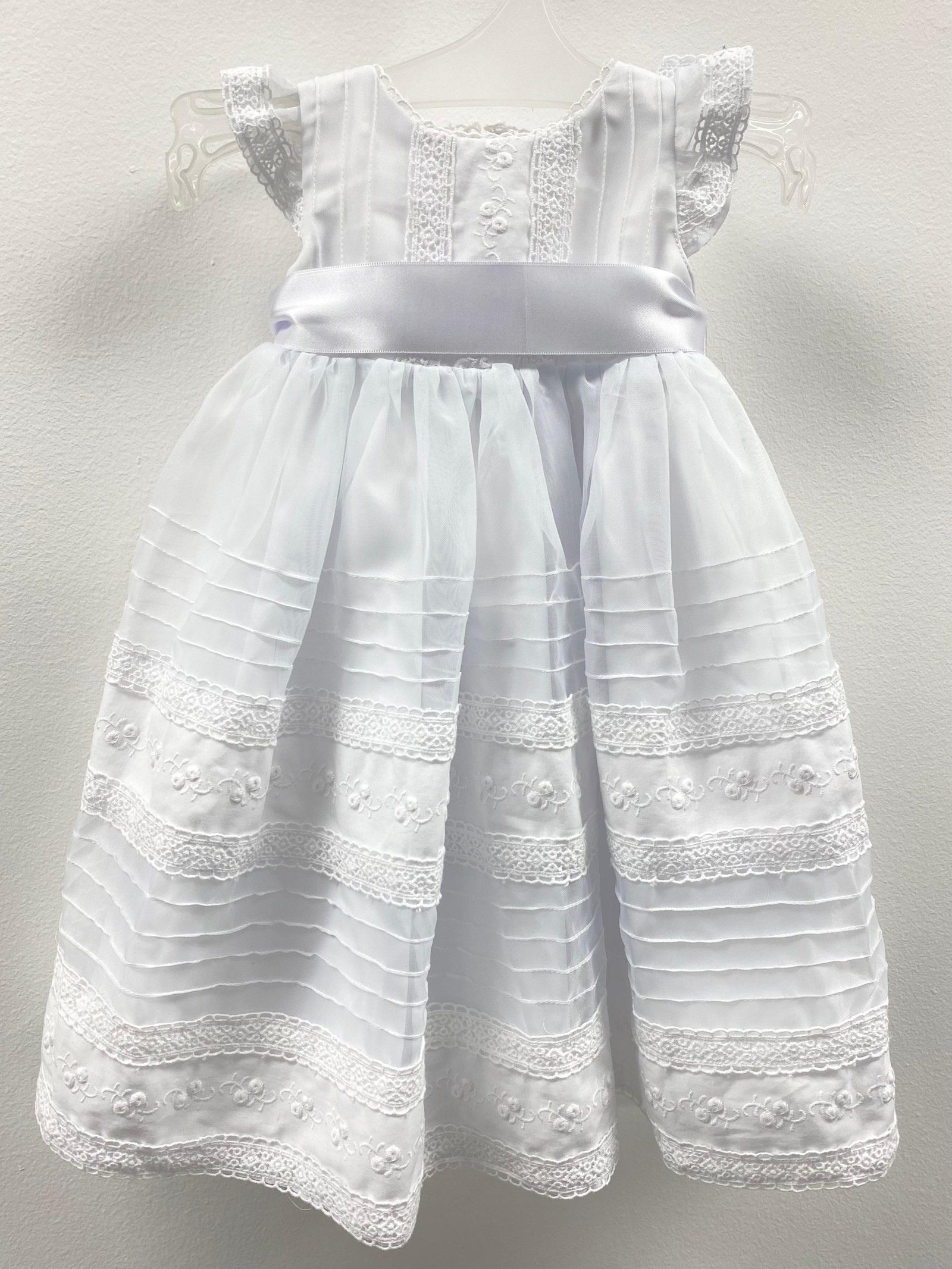 Vestido Bautismo Eva- Blanco. Cod.637 