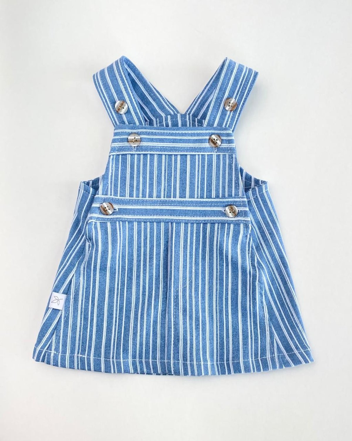 Jardinera Vestido Jeans Arezzo- Celeste Rayas Cod. 548 