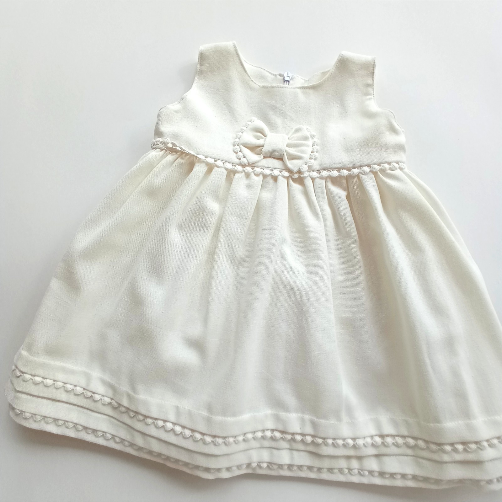 Vestido C/Moño en el Pecho Adana- Beige Cod.140  - 2