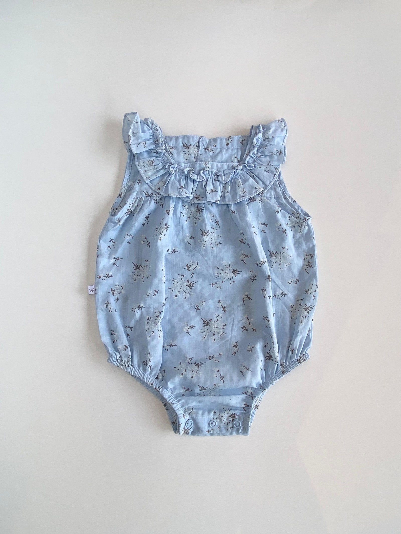 Babuchona Santa María- Celeste Floral Cod. 698