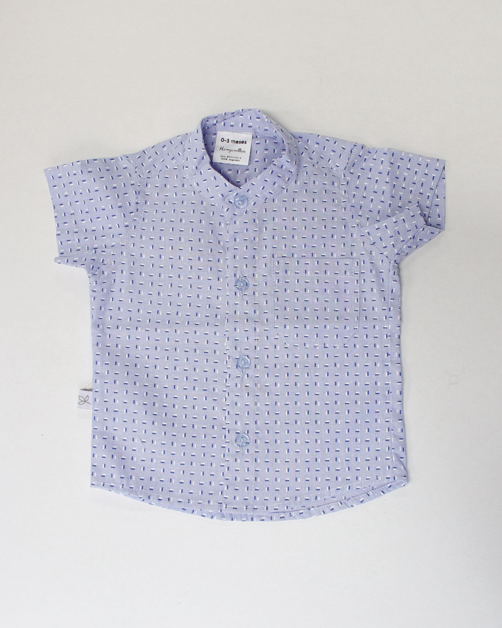 Camisa Hernandarias-Celeste Rayitas Blancos y Azules. Cod.618 