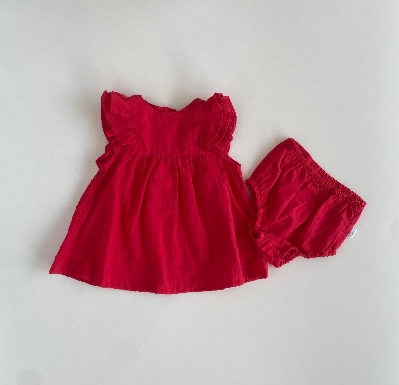 Vestido C/Bombacha de Plumeti Madison- Rojo Cod. 252 
