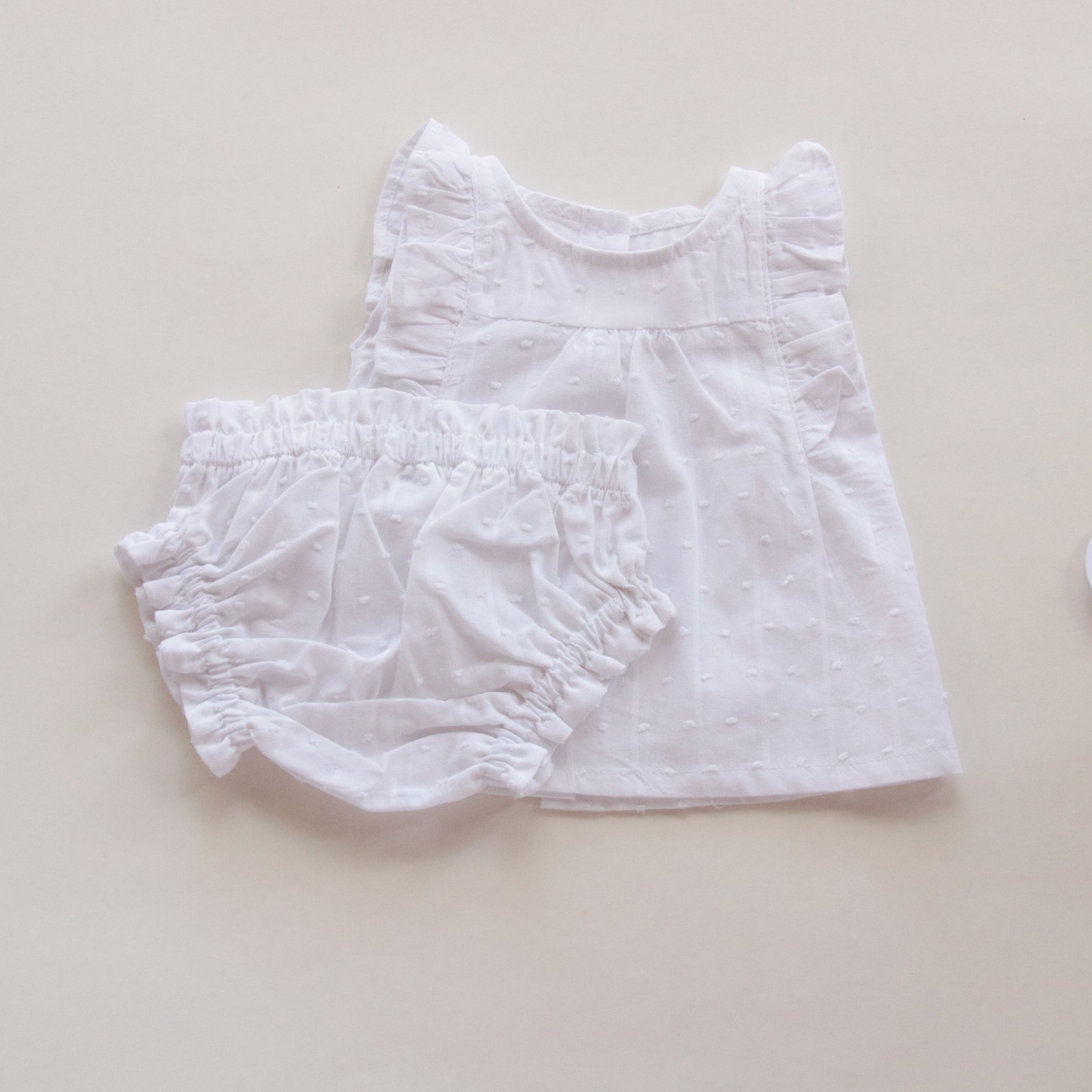 Blusa C/Bombacha Rosewood- Blanco Plumeti Cod. 346