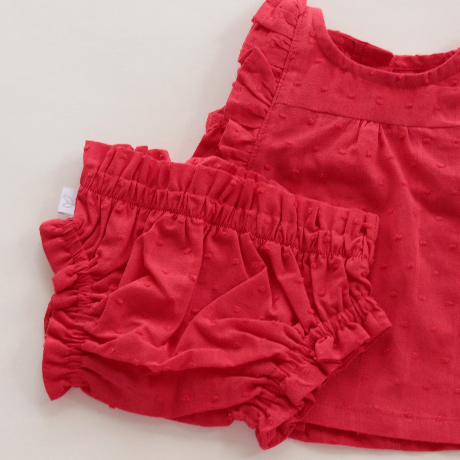 Blusa C/Bombacha Rosewood- Rojo Plumeti Cod. 346 - 2
