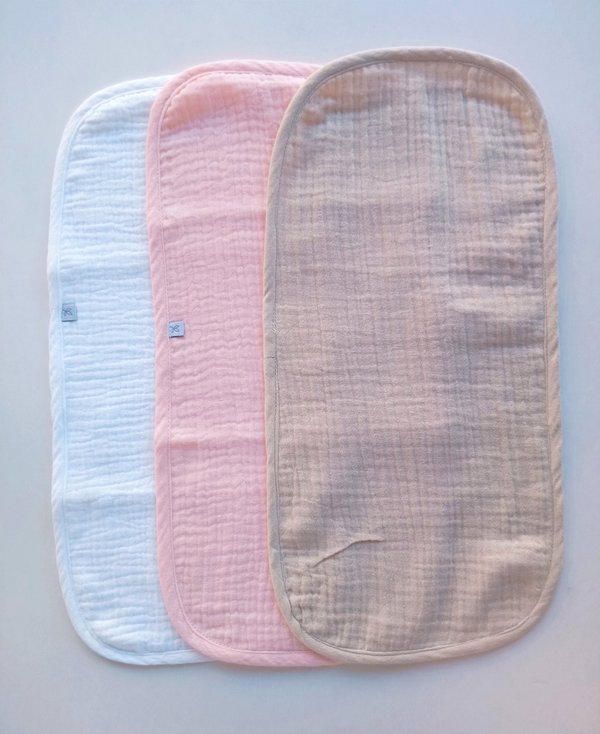 Set de 3 Babitas de Baby Cotton Sam- (Beige, Blanco, Rosa) Cod.644