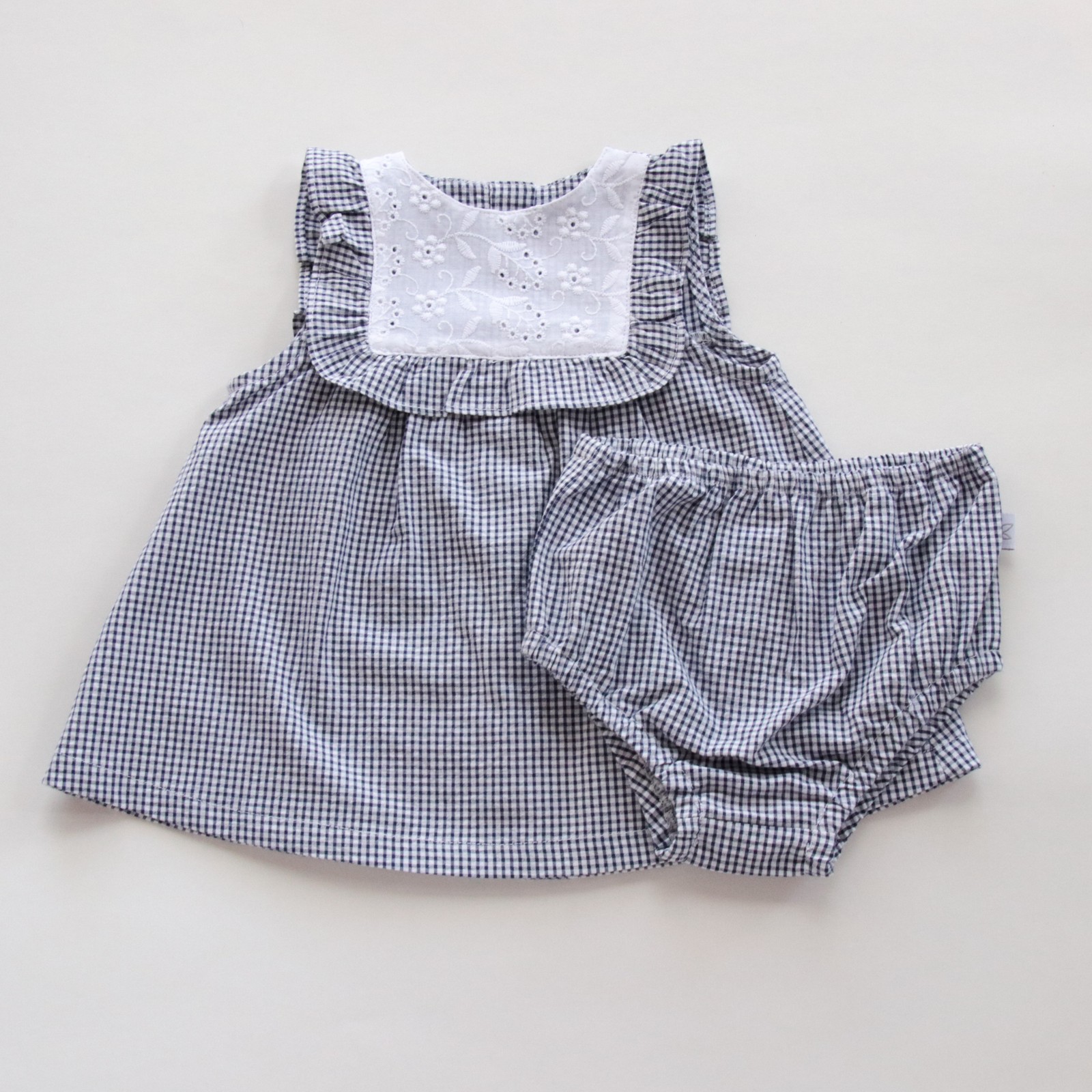 Vestido C/Bombacha Fuerte Olimpo- Azul a Cuadros Cod. 431