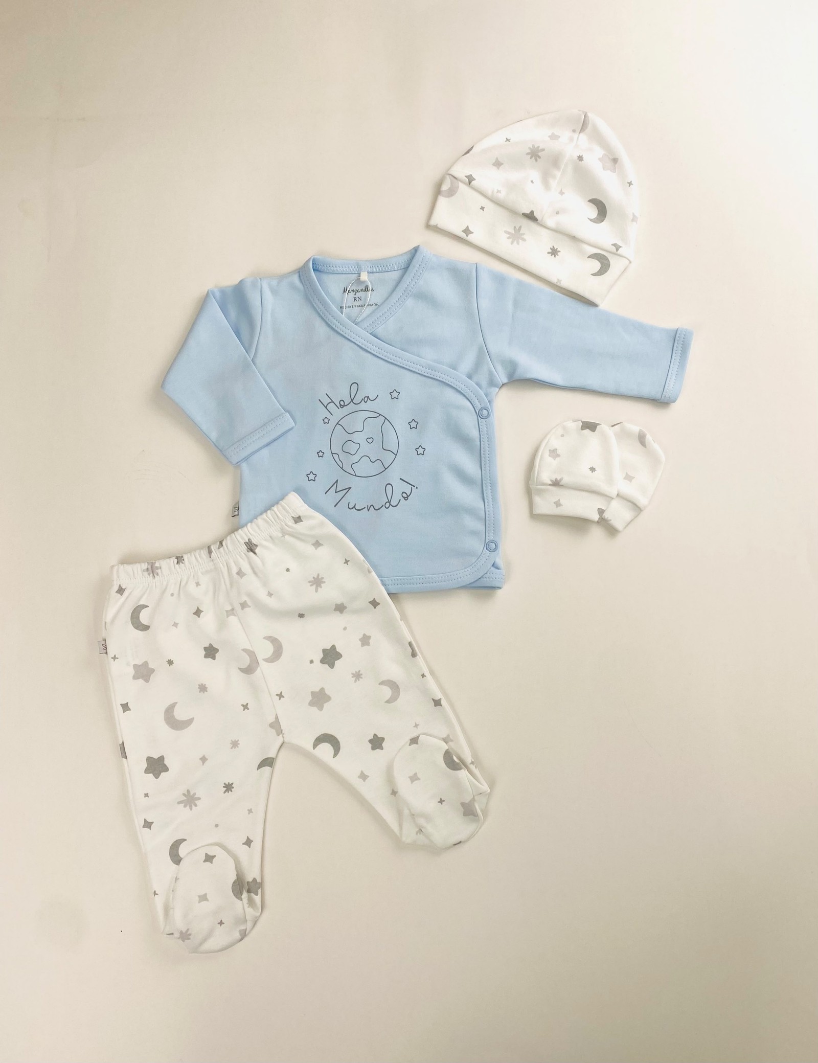 Conjunto Savannah Hola Mundo- Celeste Cod.463