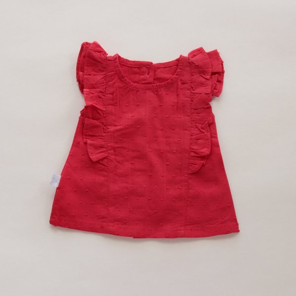 Blusa Bethany- Rojo Plumeti Cod. 96