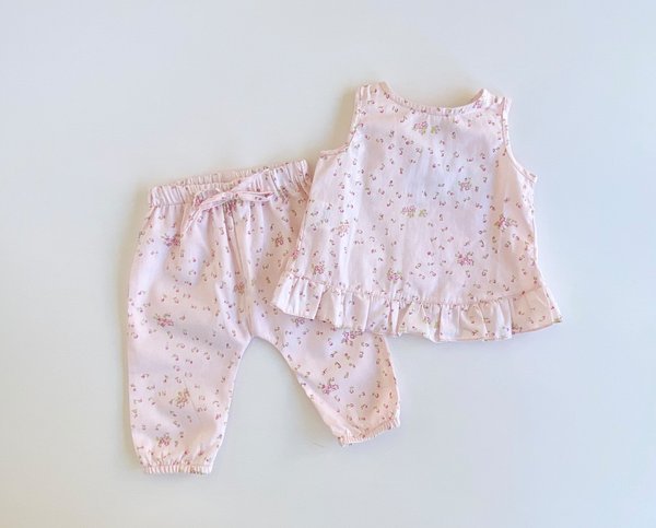 Conjunto Cecilia- Rosa Floreado Cod.679