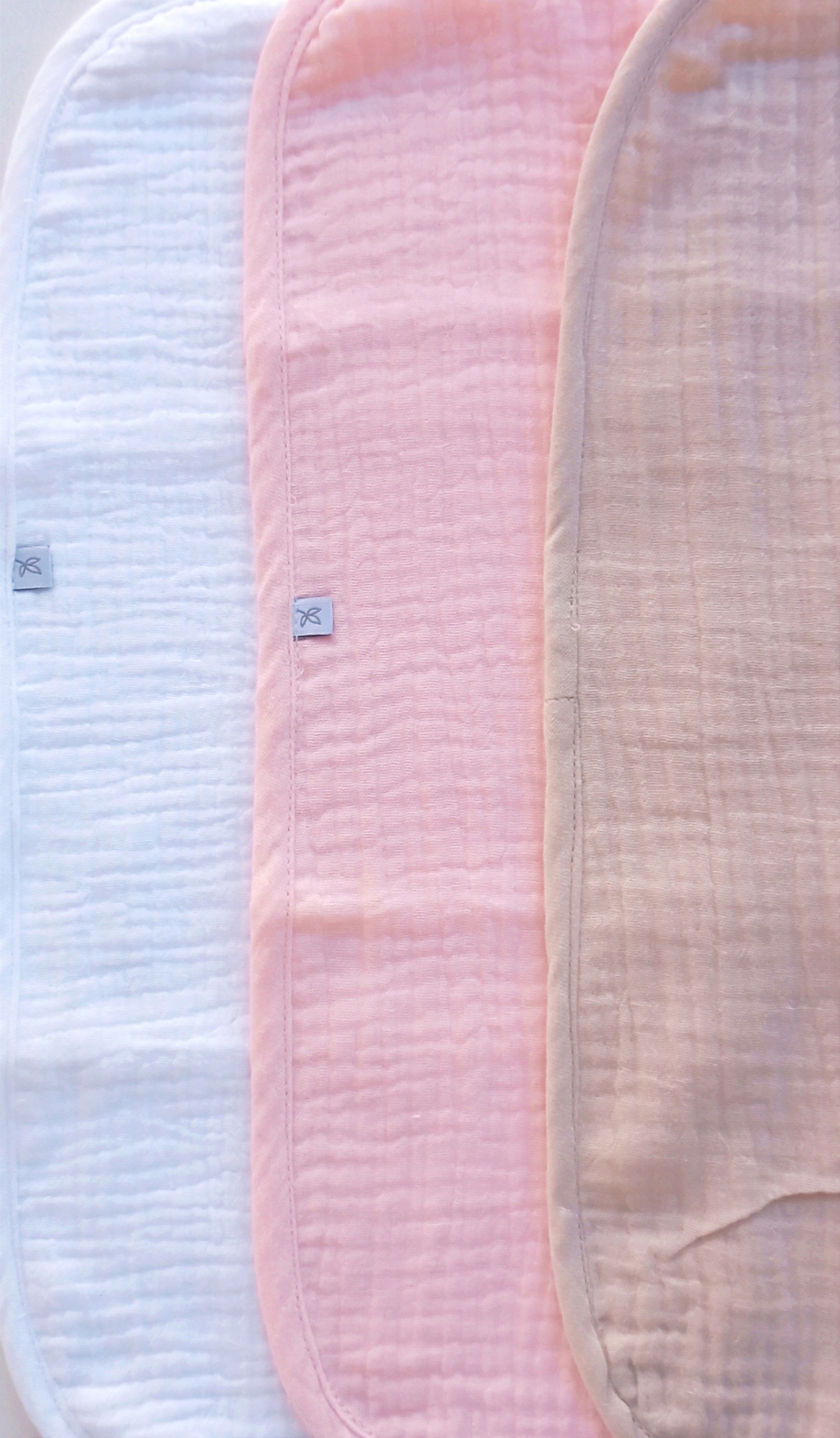 Set de 3 Babitas de Baby Cotton Sam- (Beige, Blanco, Rosa) Cod.644 - 2