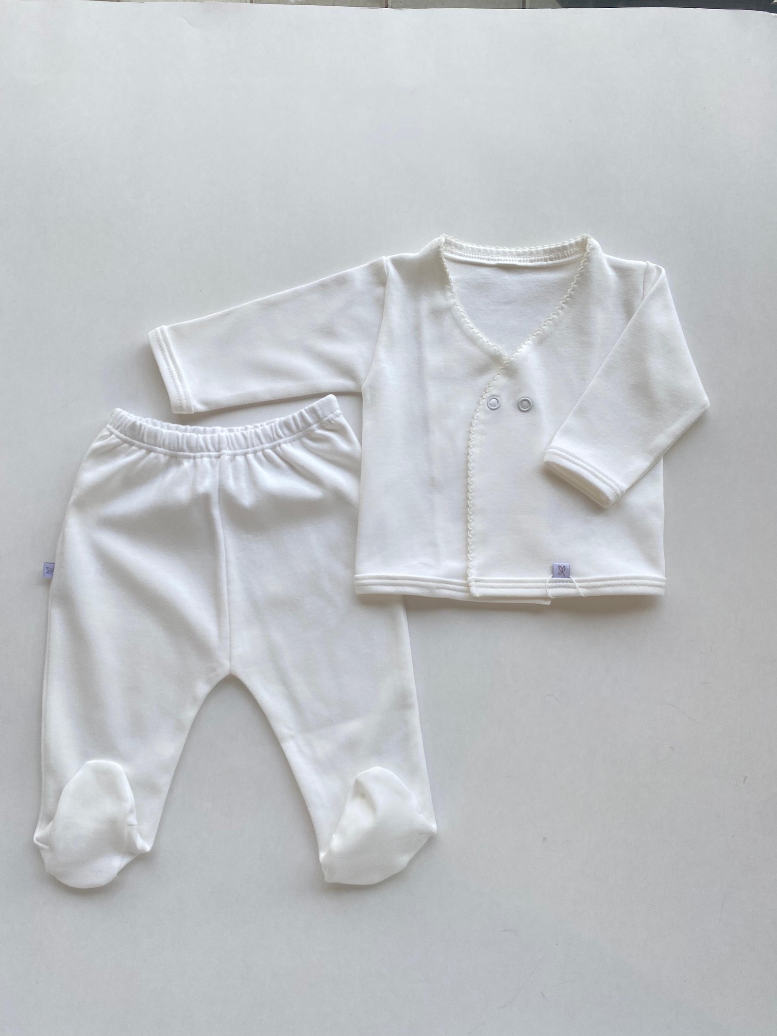 Conjunto de Batita + Patita Pamplona-Beige. Cod.1177 
