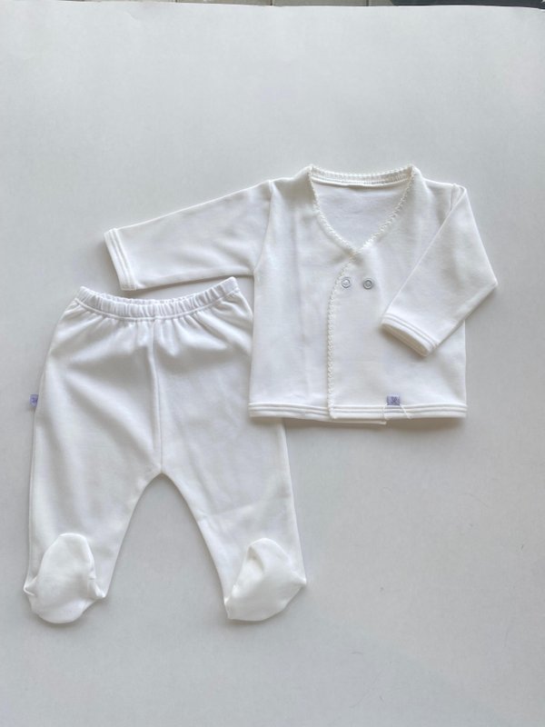 Conjunto de Batita + Patita Pamplona-Beige. Cod.1177 