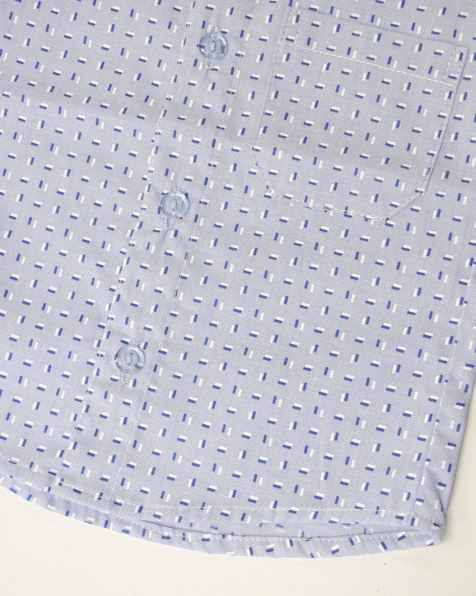 Camisa Hernandarias-Celeste Rayitas Blancos y Azules. Cod.618  - 2