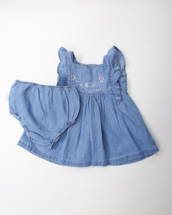 Vestido C/Bombacha Gramado - Azul Jeans Cod. 437