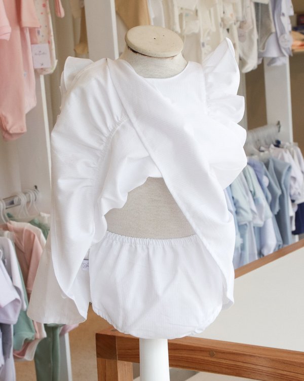 Vestido + Bombacha  Clara- Blanco Cod. 621