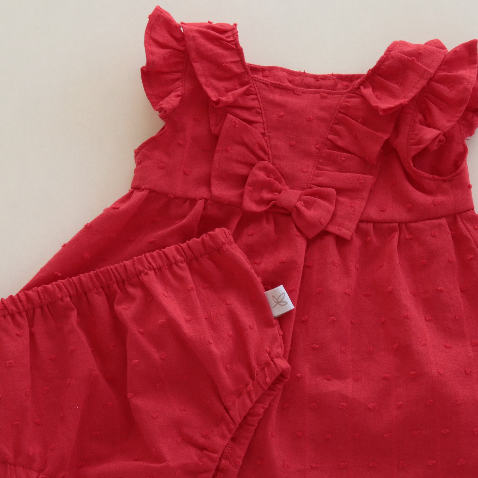 Vestido C/Bombacha Adelaide- Rojo Plumeti Cod. 355 - 2