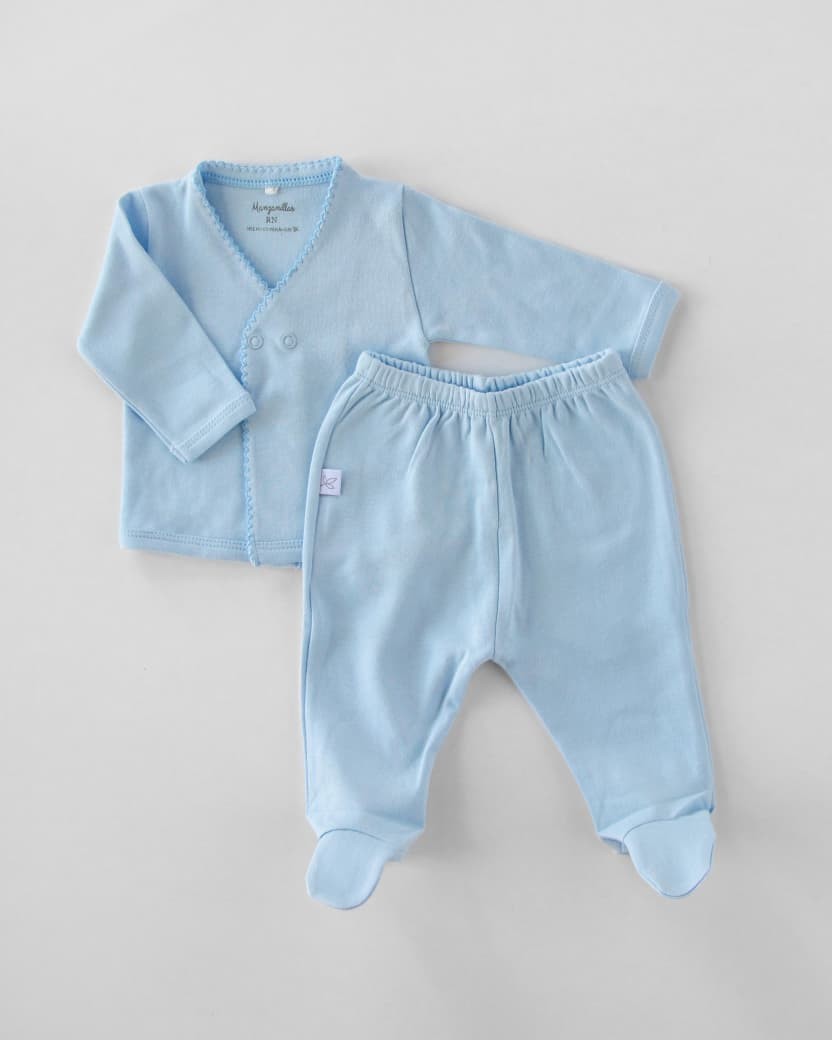Conjunto de Batita + Patita Pamplona- Celeste. Cod.1177