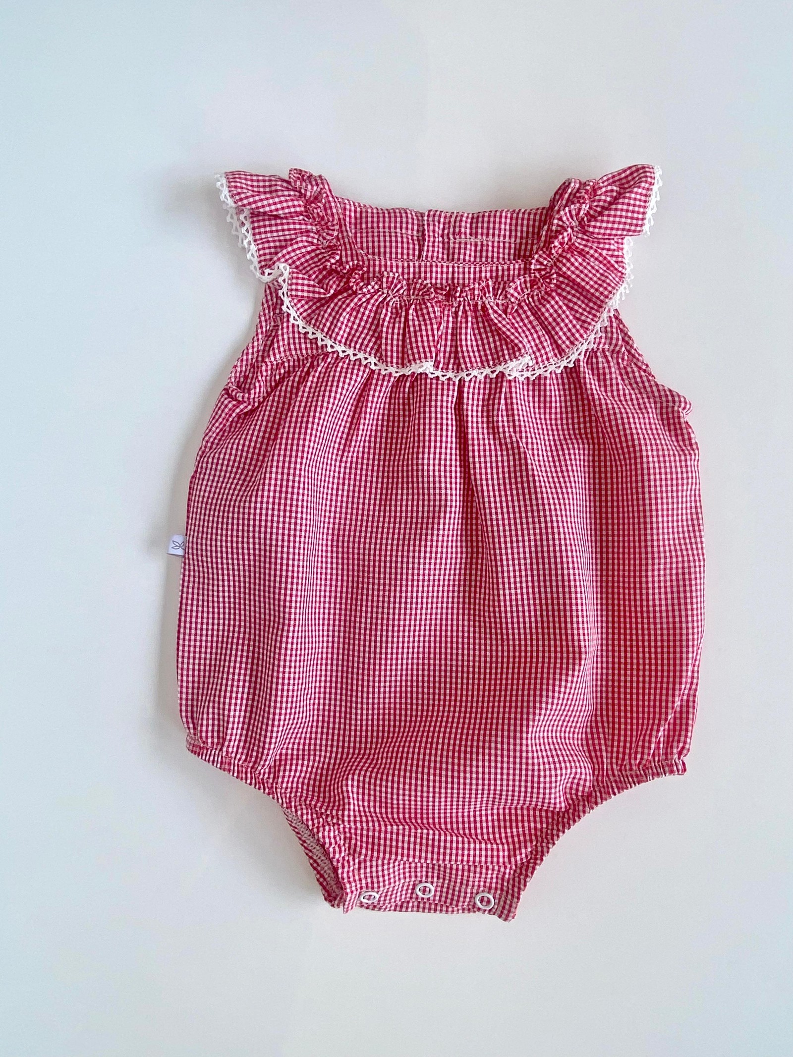 Babuchona Loma Plata- Rojo Cuadros Cod. 699