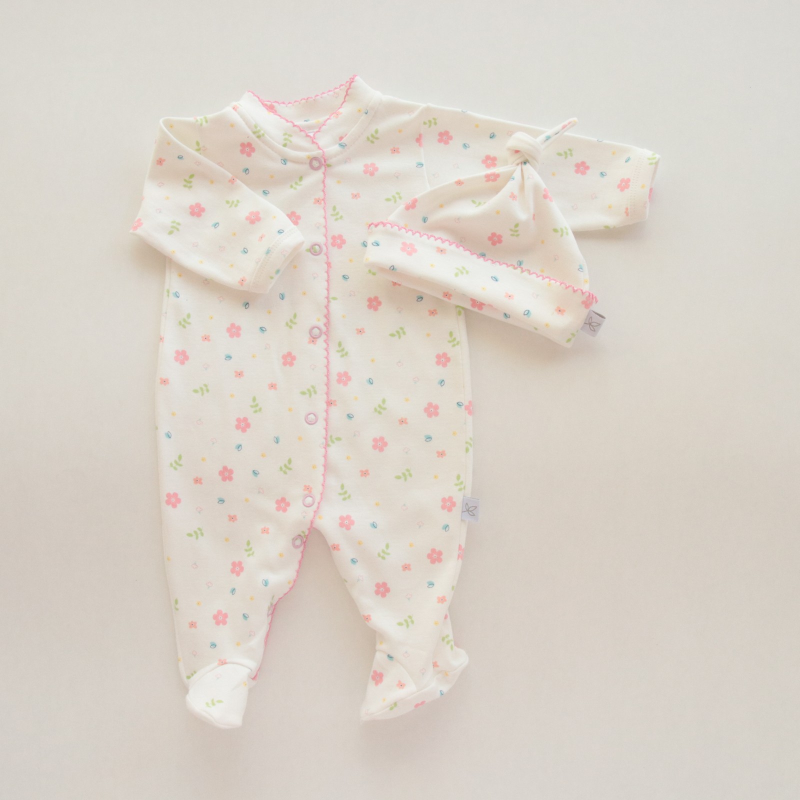 Osito Florencia- Estamp. Blanco Florcitas. Cod. 51 