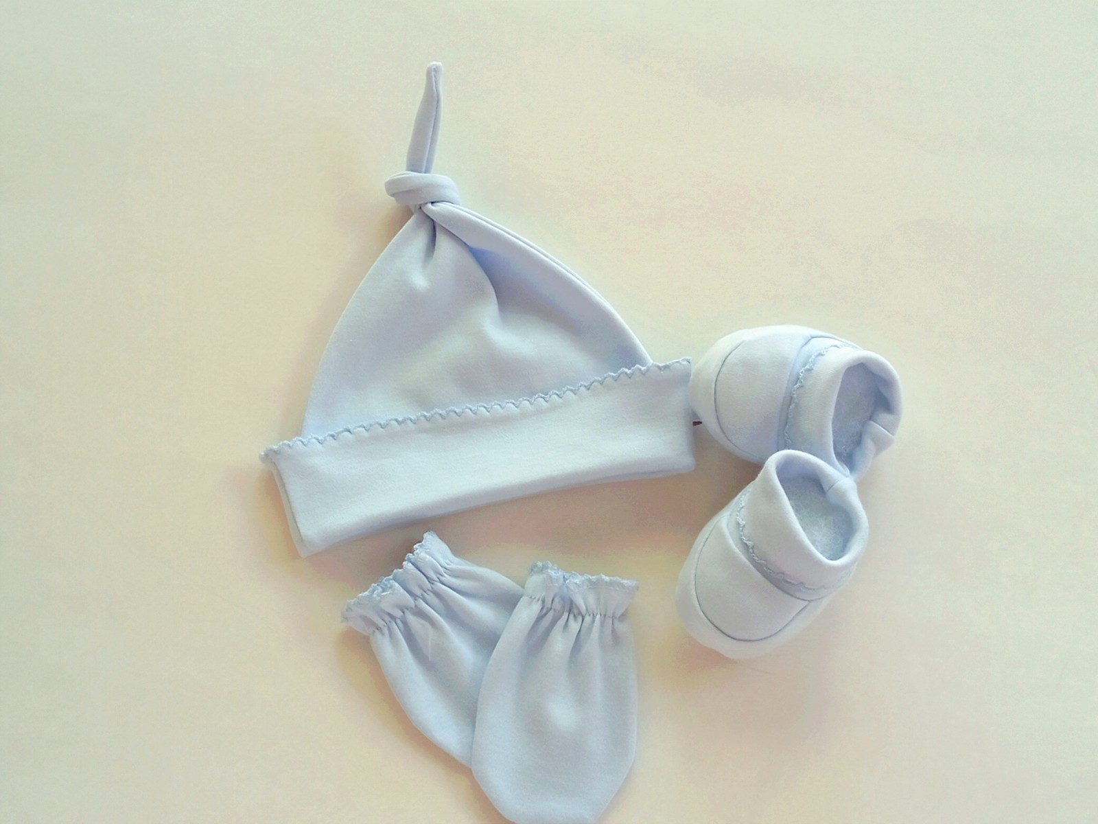 Kit de Gorro c/Picueta Liso Atlanta- Celeste Cod.1166