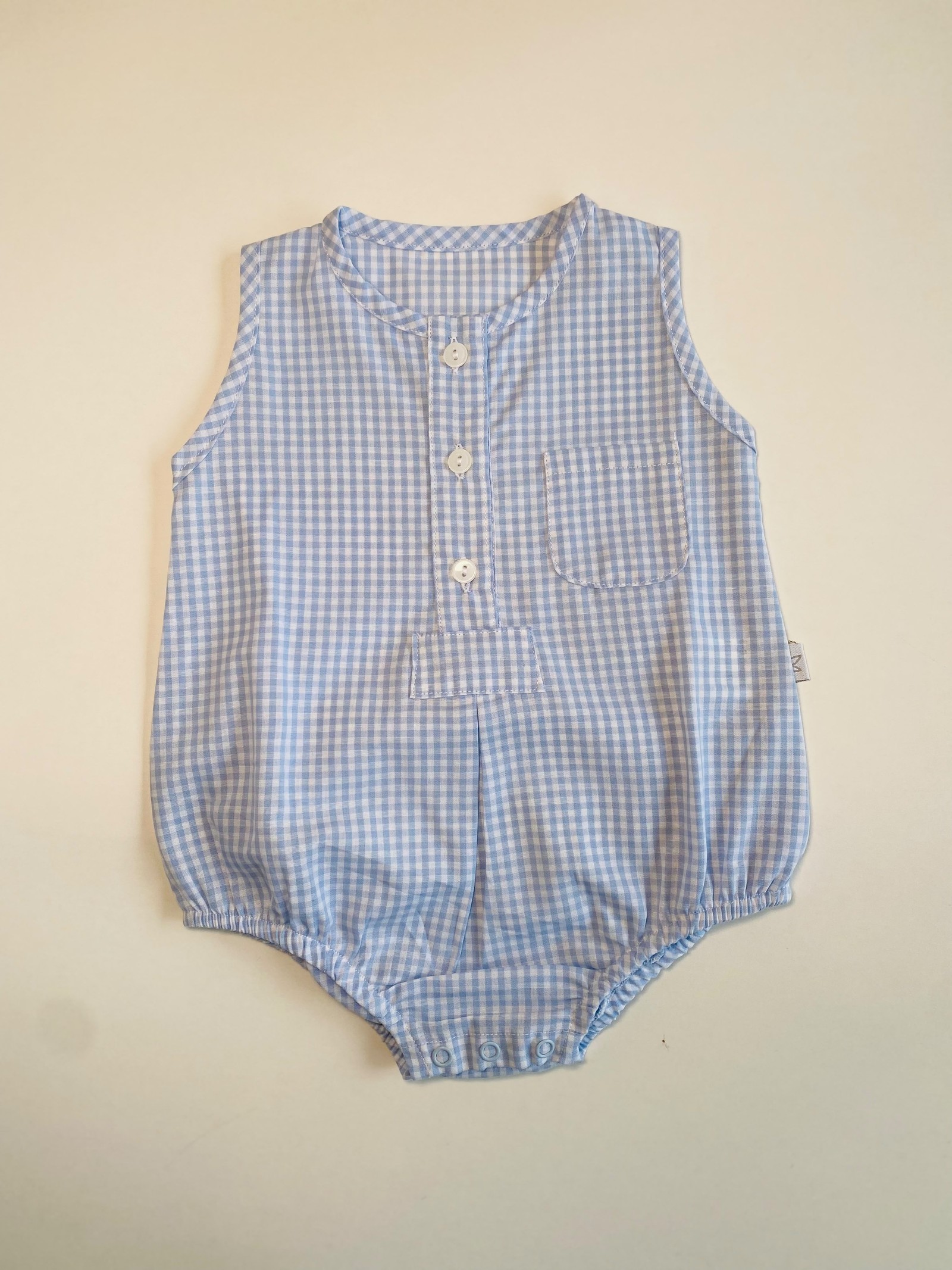 Babuchona C/Bolsillo- Celeste Cuadros. Cod. 669