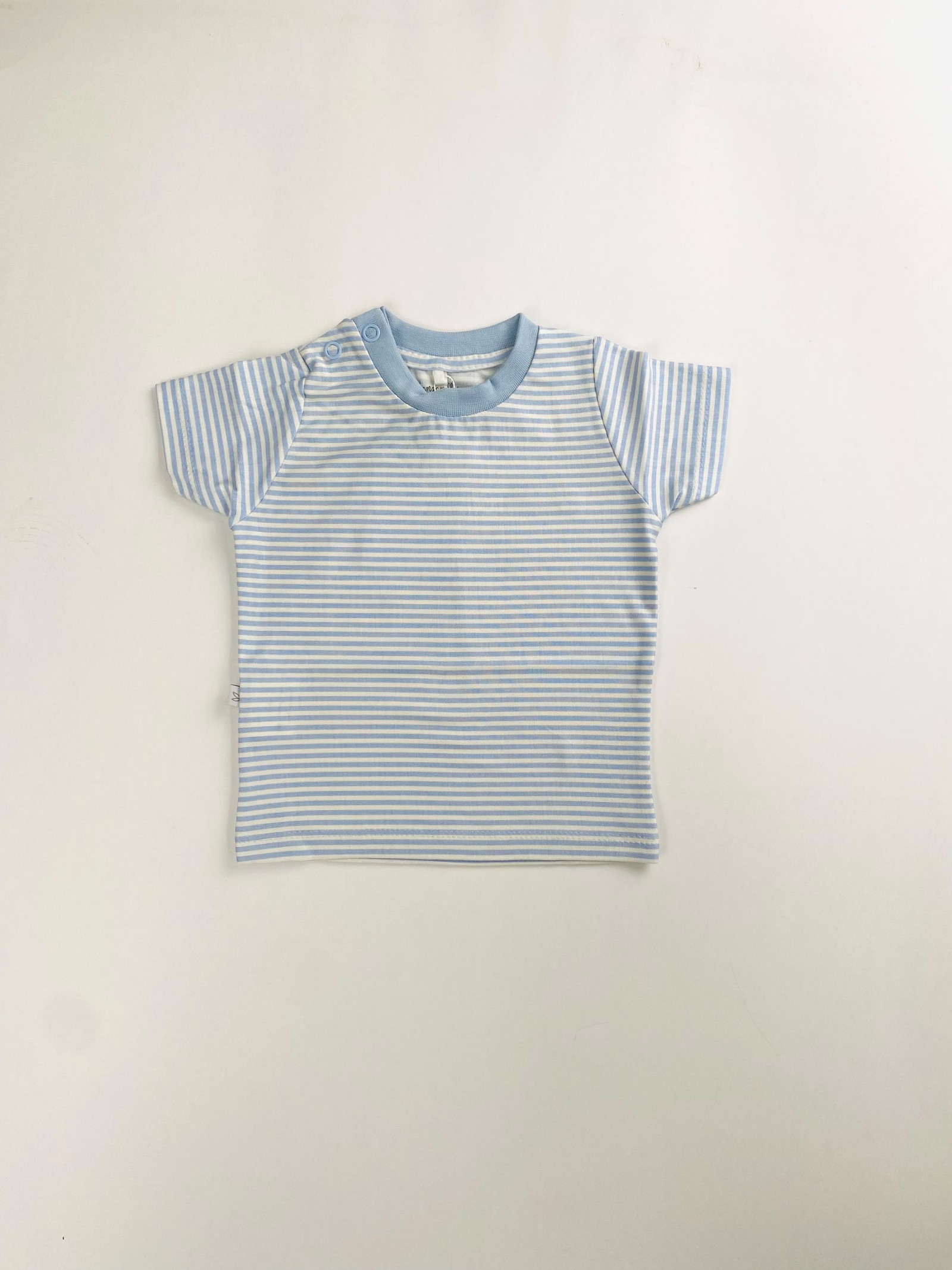Remera Maracana-Celeste Rayas Unisex  Cod. 566 