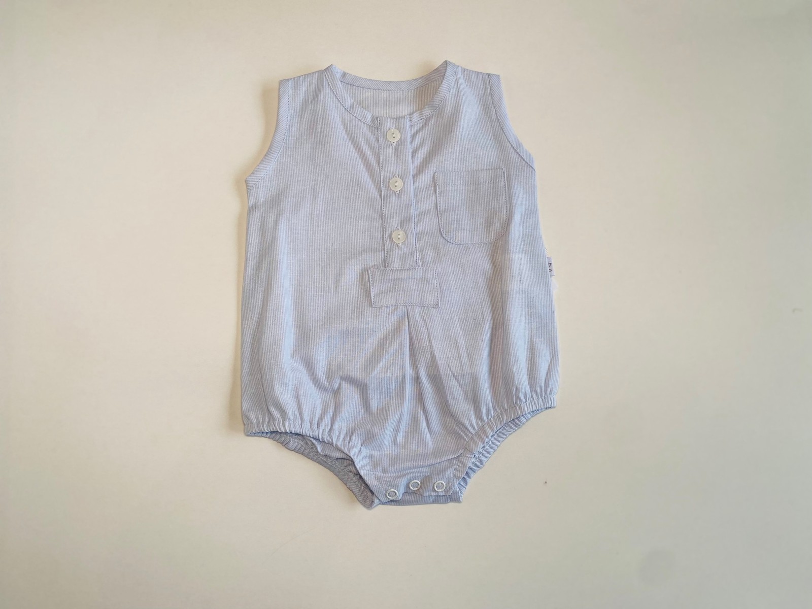 Babuchona C/Bolsillo- Celeste Lineas. Cod. 669 