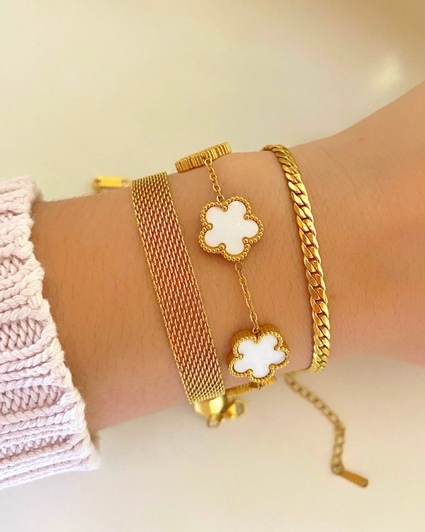Pulsera Flor Blanca