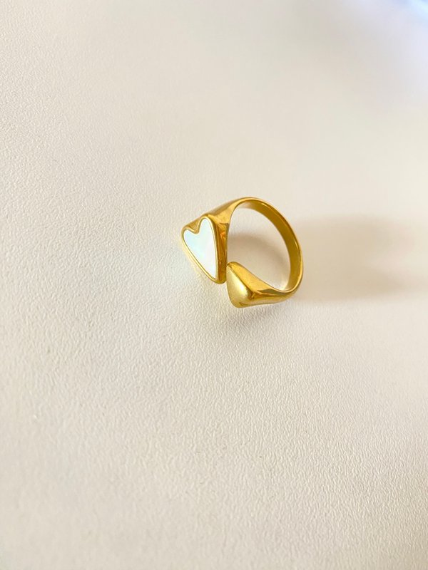 Anillo Corazón Nácar