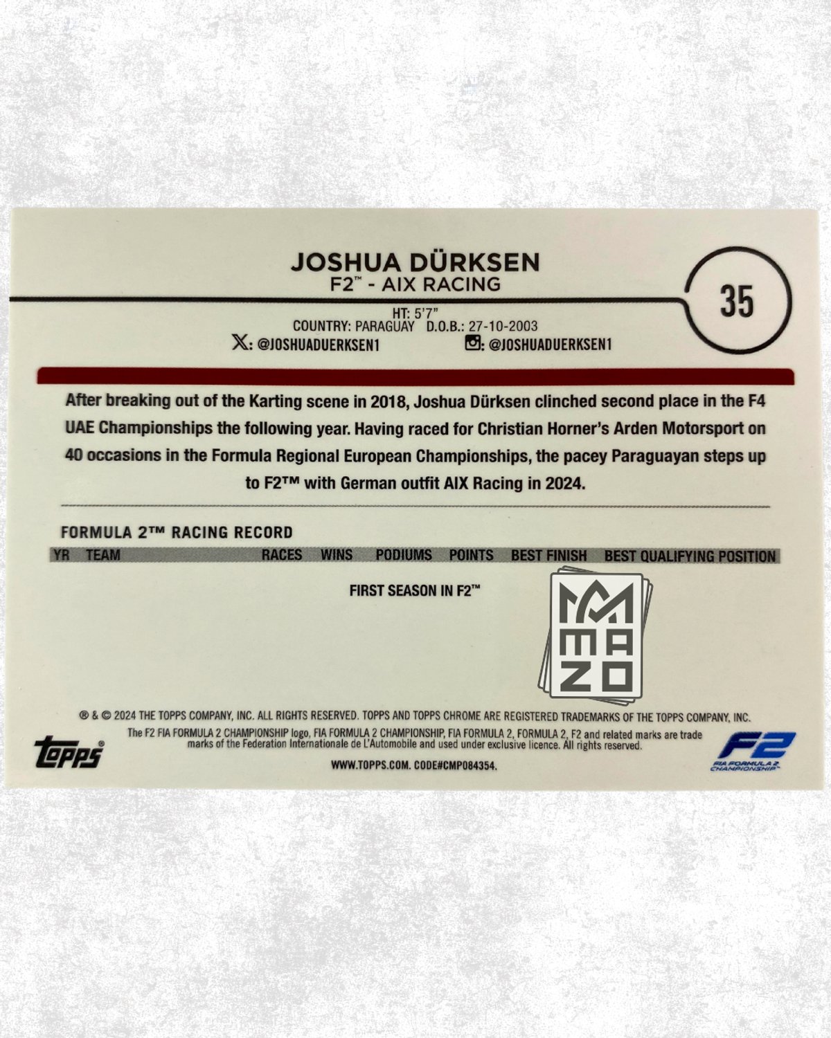 Subasta - Joshua Duerksen FUTURE STARS - Numerada 20/99 - 4