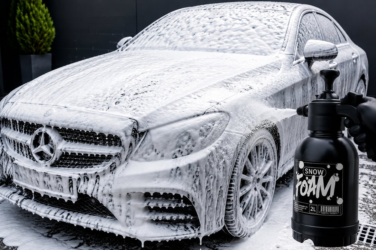 Snow Foam Pulverizador Manual Borrifador Alta Pressão 2 Litros Com 2 Bicos Espuma Automotivo Lavagem Carro Moto Limpeza - 2