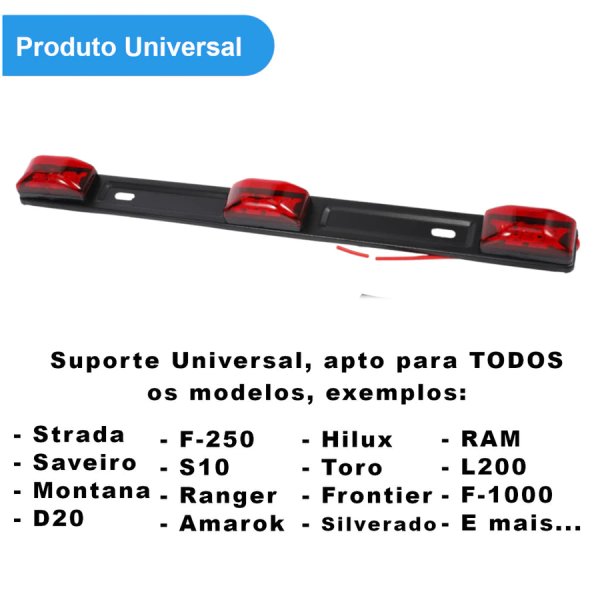 Kit Luz Led 3 Marias Lanterna Traseira 