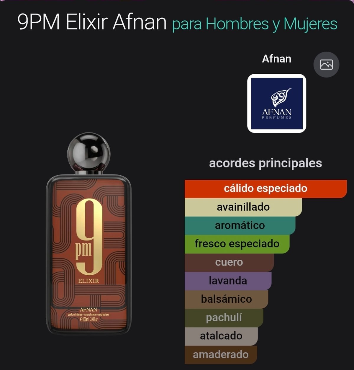9PM Elixir de Afnan