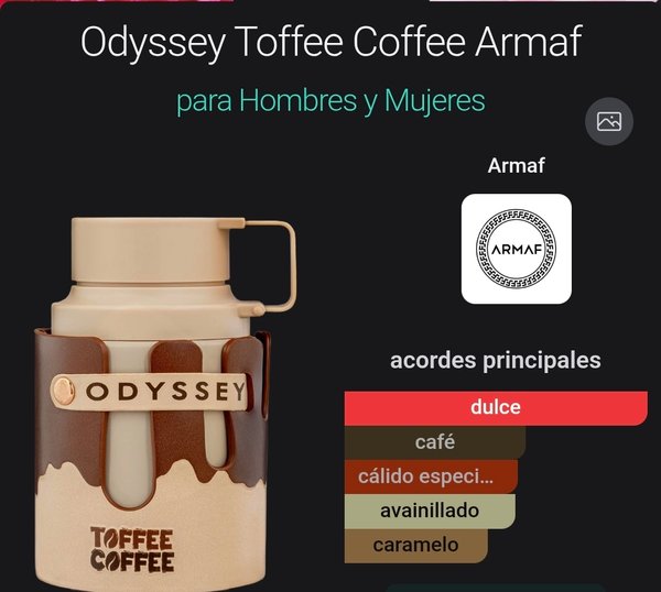Odyssey Toffee Coffee de Armaf