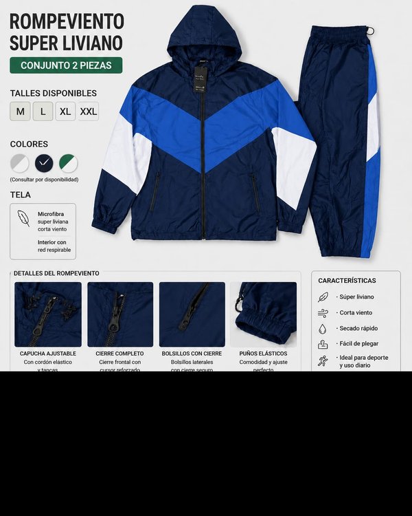 Conjunto rompevientos 