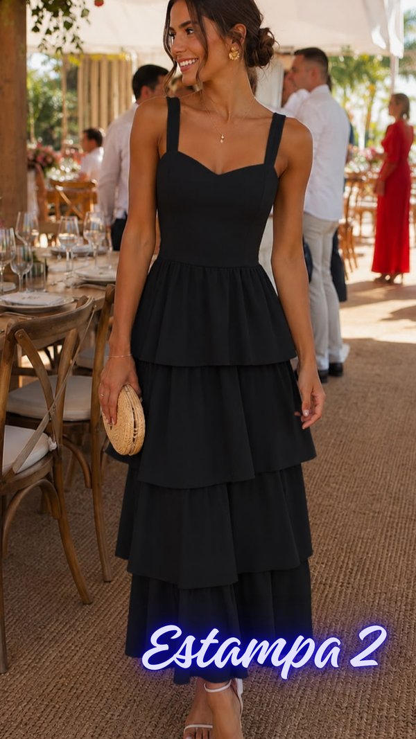 Vestido de Tul Midi Estampado