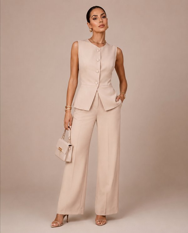 Conjunto Sastrero Chaleco con Pantalón