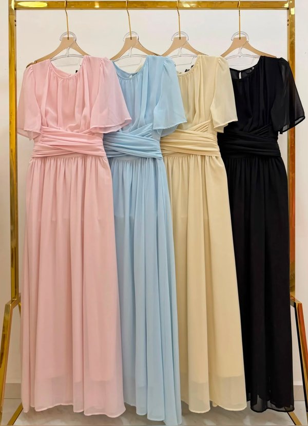 Vestido Con Mangas de Tul
