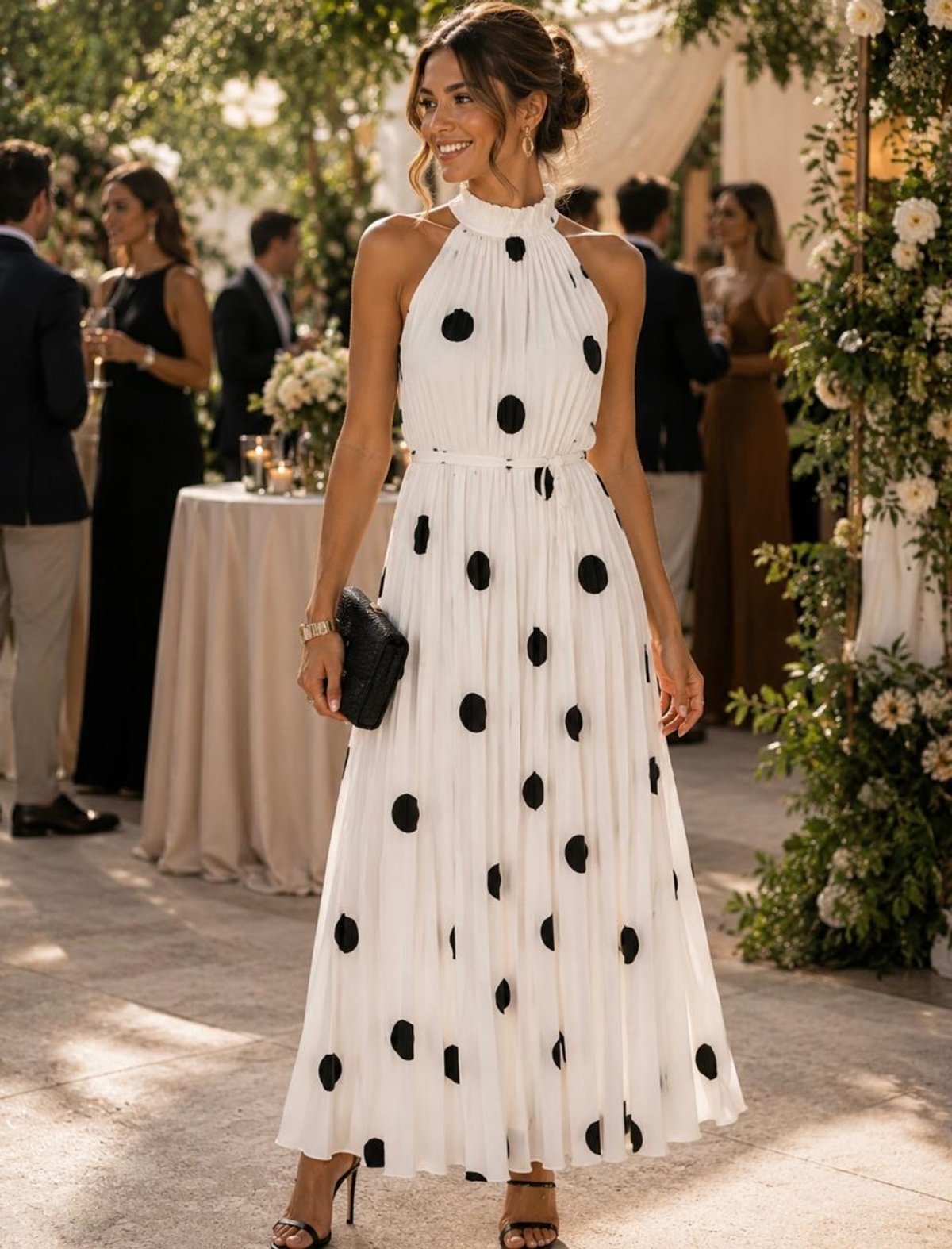 Vestido Elegante Plisado con Estampa - 5