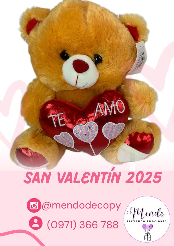 PELUCHE TE AMO MARRON