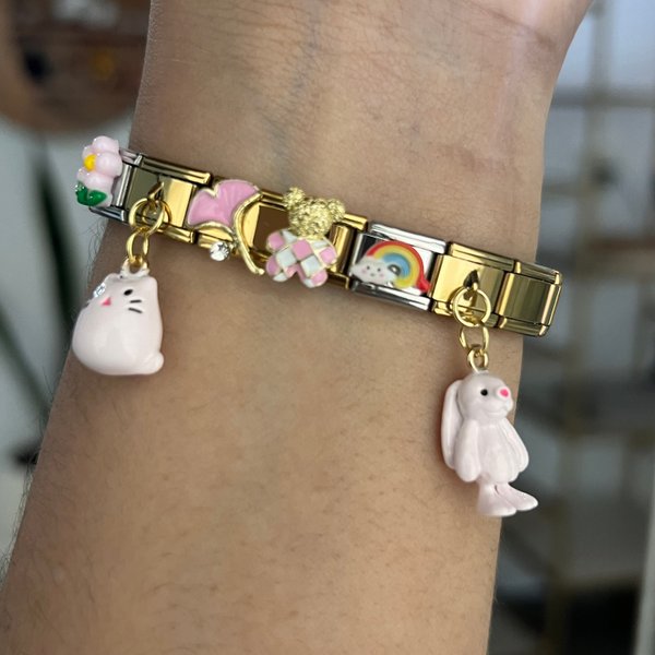 Pulsera italiana con charms 
