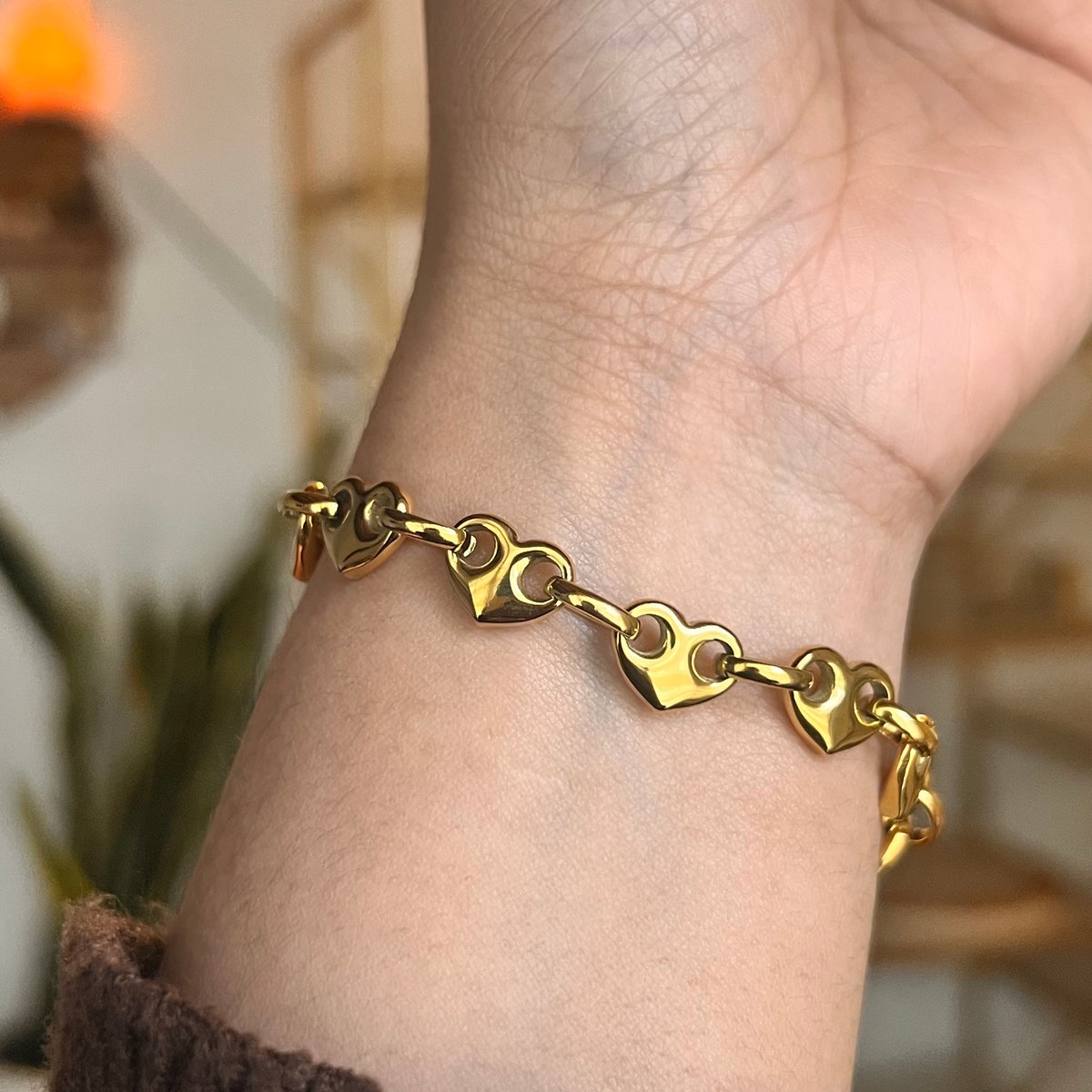Pulsera eslabones corazón  - 2