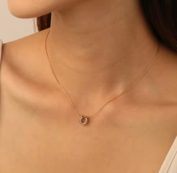 Collar herradura con circones 