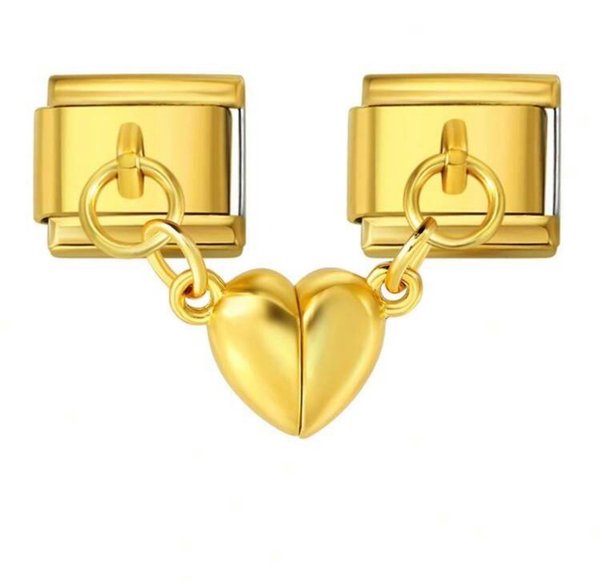 Charms doble pulsera italiana con imán 